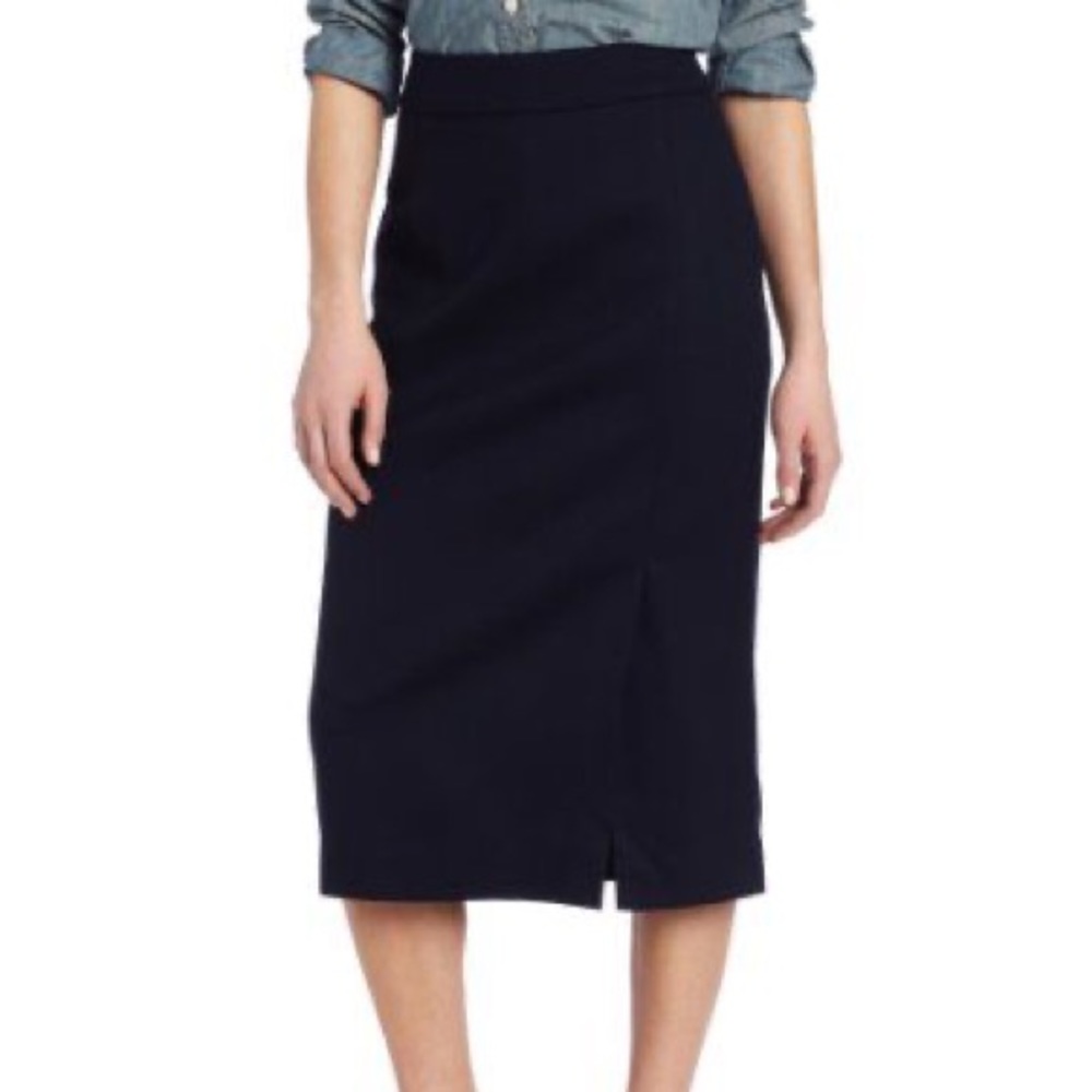 NEW Pendleton Navy Seasonless Wool Midi Skirt